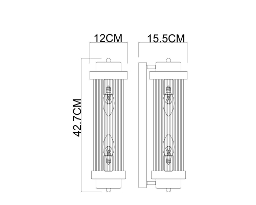 Настенный светильник Arte Lamp Hanna A1070AP-2BK