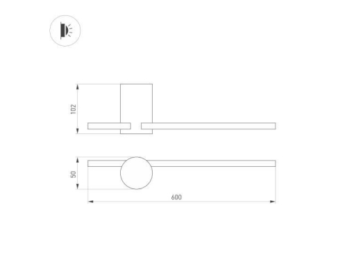 Светильник Arlight SP-VINCI-S600x55-7W Day4000 (BK, 110 deg, 230V) (arlight, IP20 Металл, 3 года) 034170