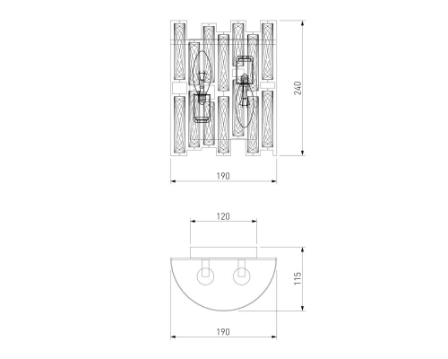 Настенный светильник Bogates Frammenti 352/2 Strotskis