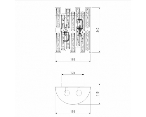 Настенный светильник Bogates Frammenti 352/2 Strotskis