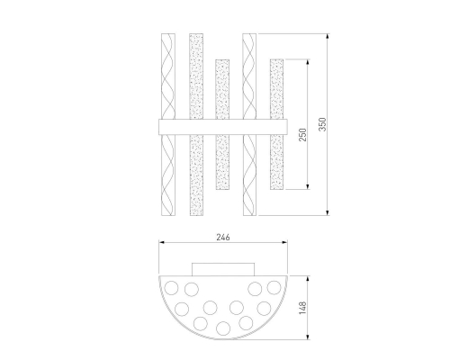 Настенный светильник Bogates Hollis 367/2 никель