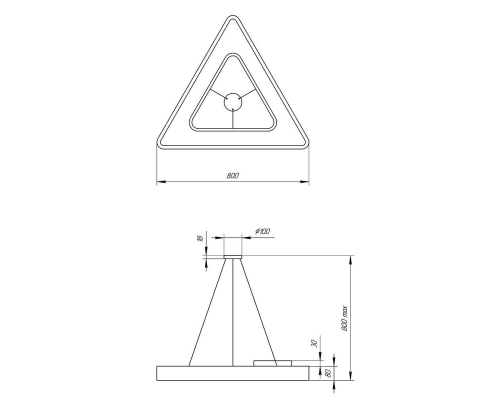 Подвесной светодиодный cветильник Geometria ЭРА Delta SPO-154-W-40K-042 42Вт 4000К белый Б0050580