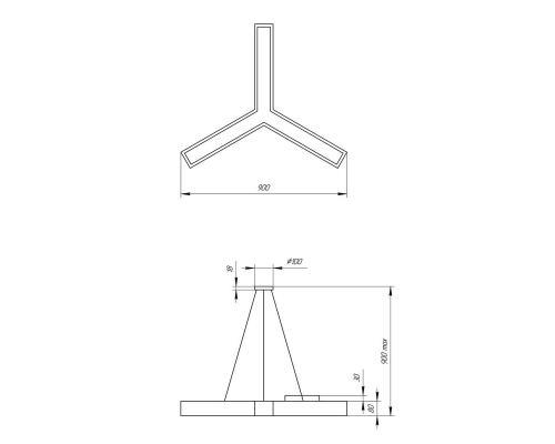 Подвесной светодиодный cветильник Geometria ЭРА Igrek SPO-143-B-40K-056 56Вт 4000К черный Б0050571