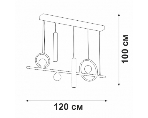 Подвесной светильник Vitaluce V3095-0/5S