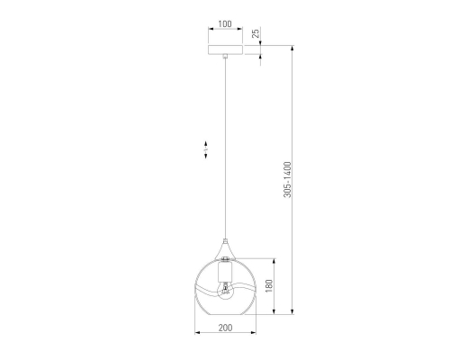 Подвесной светильник Eurosvet Lotus 50221/1 прозрачный