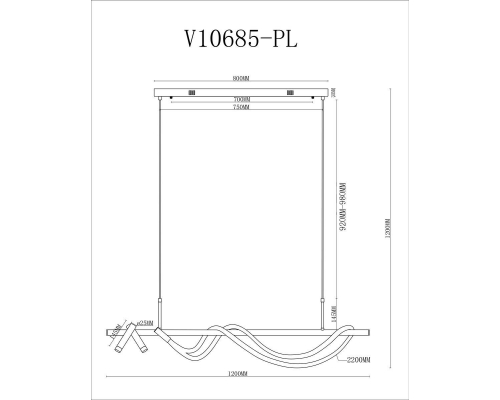 Подвесной светодиодный светильник Moderli True V10685-PL