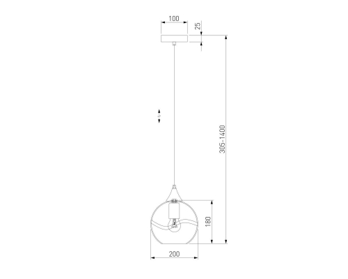 Подвесной светильник Eurosvet Lotus 50221/1 прозрачный