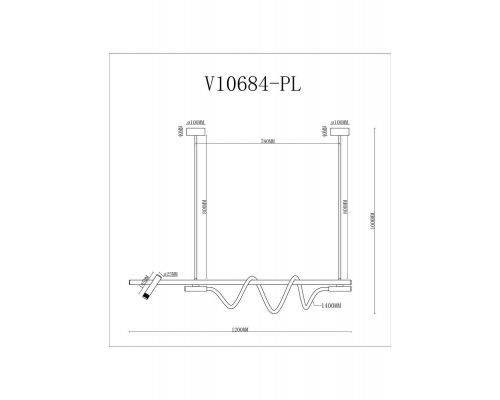 Подвесной светодиодный светильник Moderli True V10684-PL