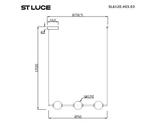 Подвесной светодиодный светильник ST Luce Peek SL6120.403.03