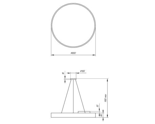 Подвесной светодиодный cветильник Geometria ЭРА Ring SPO-132-W-40K-088 88Вт 4000К белый Б0050560