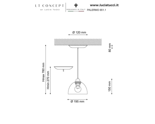 Подвесной светильник Lucia Tucci Palermo 651.1