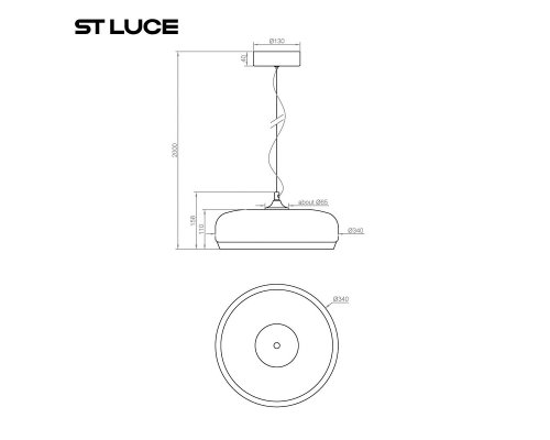 Подвесной светодиодный светильник ST Luce Ripple SL6014.403.01