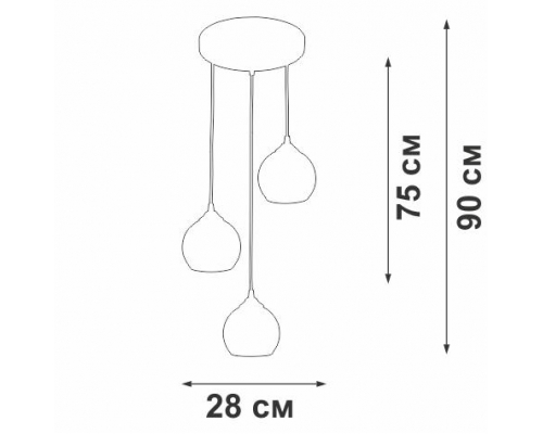 Подвесной светильник Vitaluce V3785-1/3S