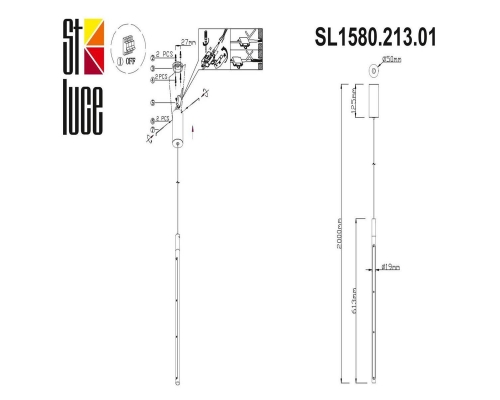 Подвесной светодиодный светильник ST Luce Ralio SL1580.213.01