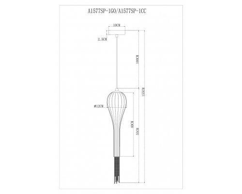 Подвесной светильник Arte Lamp Waterfall A1577SP-1GO