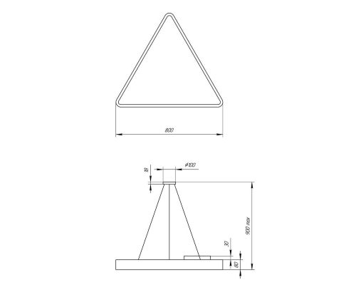 Подвесной светодиодный cветильник Geometria ЭРА Delta SPO-152-W-40K-048 48Вт 4000К белый Б0050576