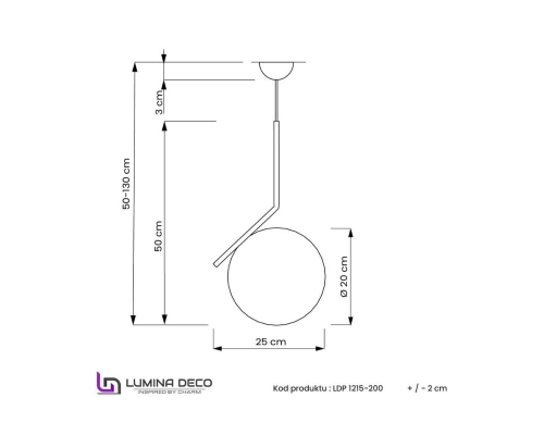 Подвесной светильник Lumina Deco Sorento LDP 1215-200 WT+BK