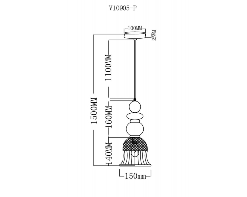 Подвесной светильник Moderli Glassy V10905-P