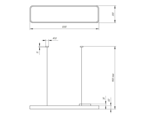 Подвесной светодиодный cветильник Geometria ЭРА Block SPO-111-W-40K-060 60Вт 4000К белый Б0050538