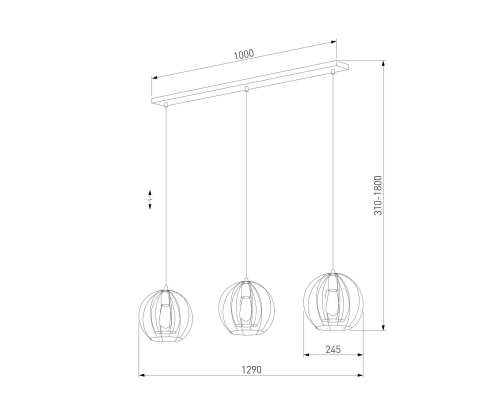 Подвесной светильник TK Lighting 6599 Jaula