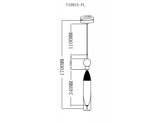 Подвесной светодиодный светильник Moderli Candle V10915-PL