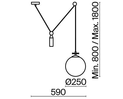 Подвесной светильник Freya Impulse FR5221PL-01BS