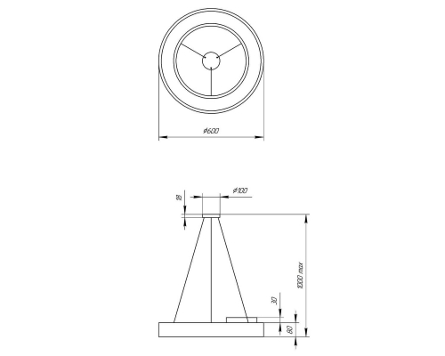 Подвесной светодиодный cветильник Geometria ЭРА Ring SPO-133-B-40K-045 45Вт 4000К черный Б0050563