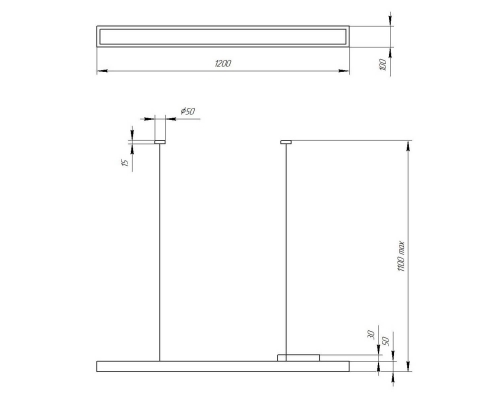 Подвесной светодиодный cветильник Geometria ЭРА Block SPO-115-W-40K-036 36Вт 4000К белый Б0050546