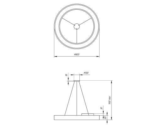 Подвесной светодиодный cветильник Geometria ЭРА Ring SPO-134-B-40K-056 56Вт 4000К черный Б0050565