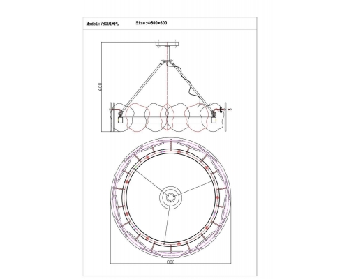 Подвесной светодиодный светильник Moderli Square V8091-PL