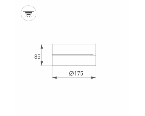 Потолочный светодиодный светильник Arlight SP-Rondo-Flap-R175-16W Warm3000 026452