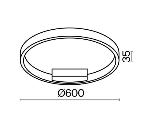 Потолочный светодиодный светильник Maytoni Rim MOD058CL-L35BK