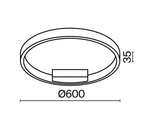 Потолочный светодиодный светильник Maytoni Rim MOD058CL-L35BSK