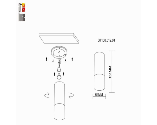 Потолочный светильник ST Luce ST100.512.01