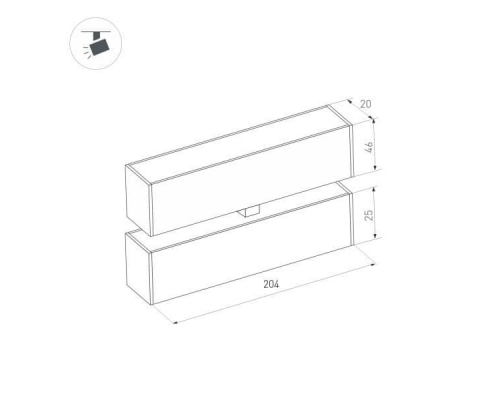 Светильник Arlight MAG-FLAT-FOLD-25-S200-6W Warm3000 034235