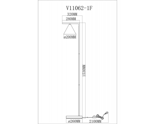 Торшер Moderli Omaha V11062-1F