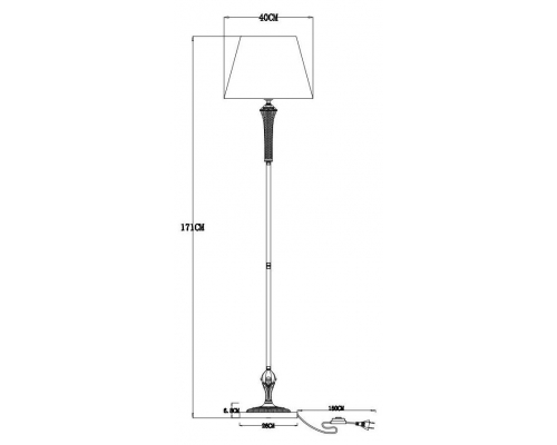 Торшер Arte Lamp Gracie A7301PN-1PB