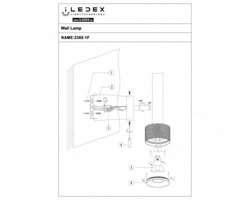 Спот iLedex Delta 2360-1 BK+GRP