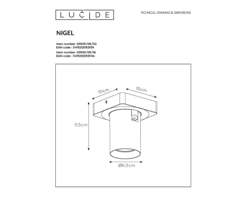 Спот Lucide Nigel 09929/05/02