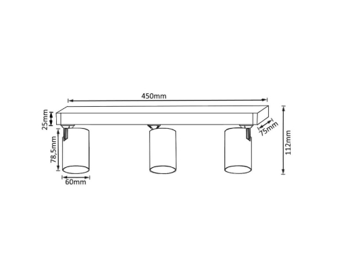 Спот Crystal Lux CLT 017CW3 L450 BL