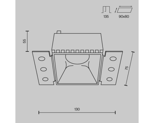 Встраиваемый светильник Maytonil Share DL051-01-GU10-SQ-WS