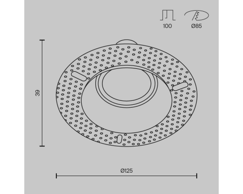 Встраиваемый светильник Maytoni Technical Dot DL042-01-RD-B