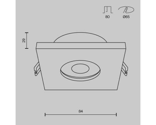 Встраиваемый светильник Maytoni Technical Stark DL083-01-GU10-SQ-B