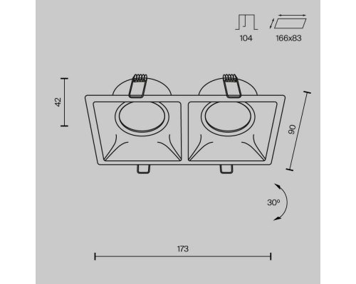 Встраиваемый светильник Maytoni Technical Dot DL029-2-02W