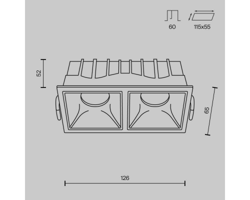 Встраиваемый светильник Maytoni Alfa LED DL043-02-10W3K-D-SQ-WB