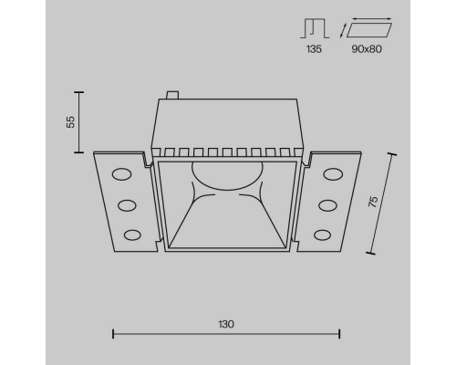 Встраиваемый светильник Maytonil Share DL051-01-GU10-SQ-WB