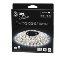 Светодиодная лента ЭРА 14,4W/m 60LED/m 5050SMD холодный белый 5M LS5050-60LED-IP20-W-5m C0043045