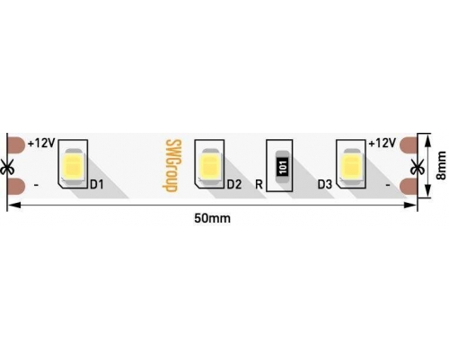 Светодиодная лента SWG 6,3W/m 60LED/m 2835SMD нейтральный белый 5M 004204