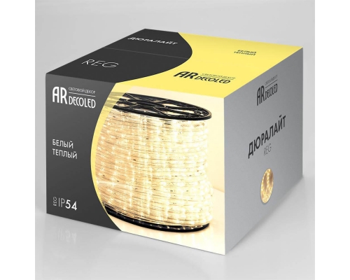 Дюралайт с постоянным свечением Ardecoled 1.9W/m 24LED/m теплый белый 100M ARD-REG-STD Warm 024756