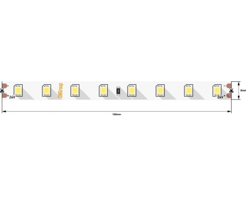 Светодиодная лента SWG 7,2W/m 80LED/m 2835SMD холодный белый 5M 003594